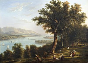 View from Hyde Park on the Hudson River, 1845 by Victor de Grailly