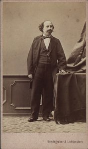 Portrait of the Violinist and Composer Moritz Kässmayer, ca. 1865 by Vienna . Photo studio Kundegraber and