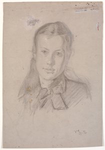 Portrait of Martha Møller (married to Viggo Johansen 1880) by Viggo Johansen