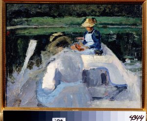 In the Boat by Viktor Elpidiforovich Borisov Musatov