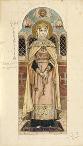 Eudoxia of Moscow Study for frescos in the St Vladimirs Cathedral of Kiev by Viktor Mikhaylovich Vasnetsov
