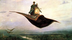 Riding a Flying Carpet, 1880
