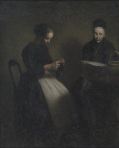 Evening in the Drawing Room. The Artist