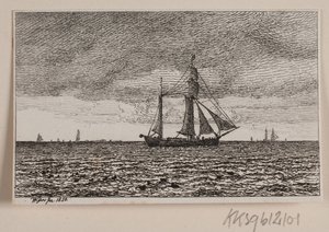 A Galleass Under Full Sail by Vilhelm Kyhn