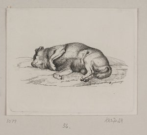 A Lying Dog by Vilhelm Kyhn