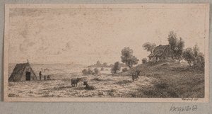 Landscape with a Farmhouse and a Cottage by Vilhelm Kyhn
