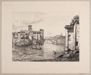 Scene at Ponte Rotto in Rome by Vilhelm Kyhn