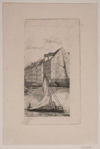 Outside Nyhavn Canal by Vilhelm Kyhn