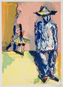 Pierrot and Columbine by Vilhelm Lundstrøm