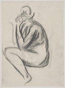 Seated female model by Vilhelm Lundstrøm