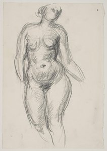 Standing female model by Vilhelm Lundstrøm
