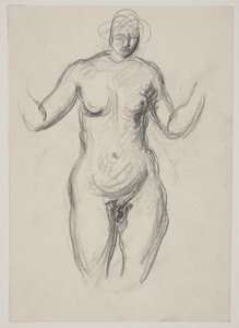 Standing Female Model by Vilhelm Lundstrøm