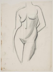 Standing Female Model with Left Hand Behind Back