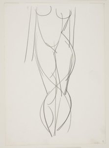 Standing Naked Woman Seen from the Front by Vilhelm Lundstrøm