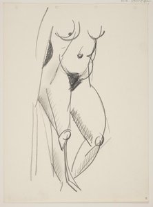 Standing Nude Woman, Facing Right, Drapery in Hand by Vilhelm Lundstrøm