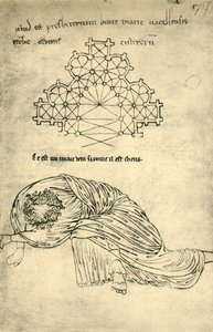 Church Plan and Sleeping Apostle, 1220-1240 by Villard de Honnecourt