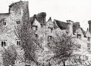 Castle Ruin Hay on Wye by Vincent Alexander Booth