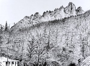 Dolomites from Balcony in Dont, Italy, 2019 by Vincent Alexander Booth