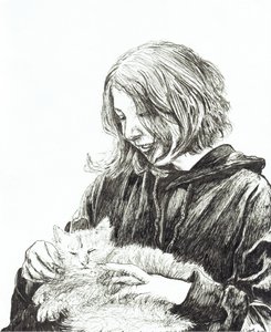 Girl and Cat