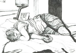 Jane asleep in Barcelona, 2002 by Vincent Alexander Booth