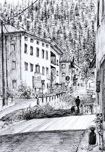 Main Street in Dont Italy, 2019 by Vincent Alexander Booth