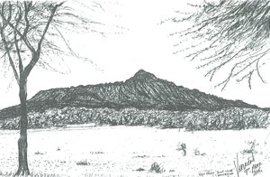 Mountain from Boat Club at Lake Naivasha, Kenya by Vincent Alexander Booth