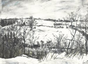 Snow Over Land at Osmotherley by Vincent Alexander Booth