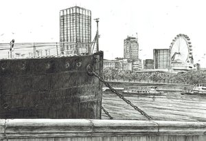 The Black Bow on the Thames by Vincent Alexander Booth