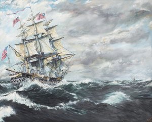 USS Constitution Heads for HM Frigate Guerriere 19081812, 2003