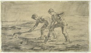 Les bêcheurs after Millet, 1880