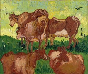 The Cows After Jacob Jordaens by Vincent van Gogh