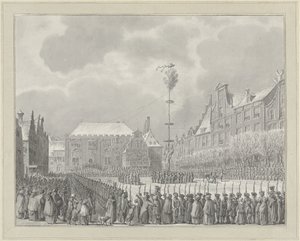 Abolition of the Stadtholdership at the Grote Markt in Haarlem, 1795 by Vincent Jansz. van der Vinne