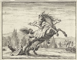 Man Falls from a Horse by Vincent Laurensz. van der Vinne (II)