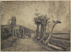 Road behind the Parsonage Garden in Nuenen by Vincent van Gogh (signed by artist)