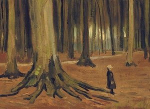 A Girl in a Wood, 1882 by Vincent van Gogh