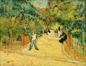 Entrance to the Park in Arles with Walkers by Vincent van Gogh