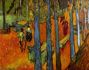 Falling leaves (Les Alyscamps) by Vincent van Gogh