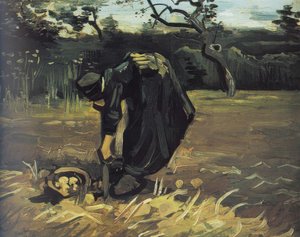 Peasant Woman Digging Potatoes
