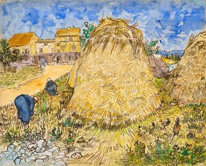 Wheat Stacks by Vincent van Gogh