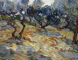 Olive Trees: Bright Blue Sky by Vincent van Gogh