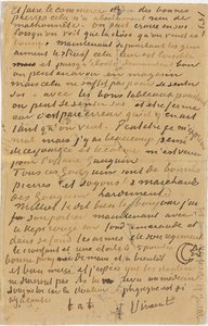 Page of a Letter from Vincent to His Brother Theo, Executed in Arles by Vincent van Gogh