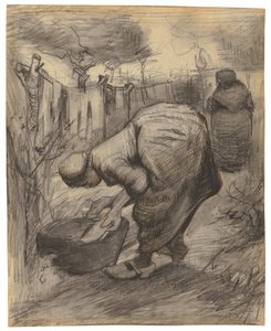 Peasant with Wash Basin in a Garden