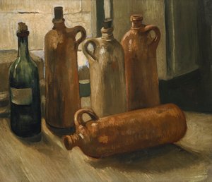 Still Life with Five Bottles