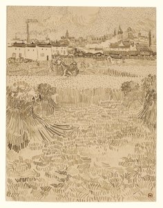 View from the Wheatfields by Vincent van Gogh