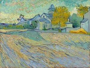 View of the Asylum and Chapel of Saint-Remy, 1889 by Vincent van Gogh