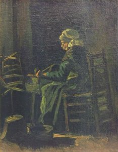Woman at the Spinning Wheel by Vincent van Gogh