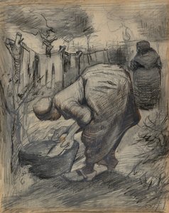 Woman by the Wash Tub, in a Garden