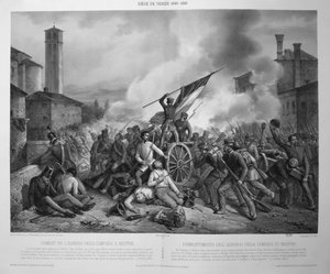 The Battle of Albergo della Campana at Mestre on 27th October 1848 during the siege of Venice in 1848-9