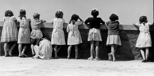 Group of Children Leaning Against a Parapet, Italy, c.1960