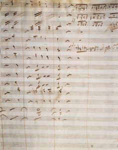 Handwritten score for opera Beatrice di Tenda by Vincenzo Bellini